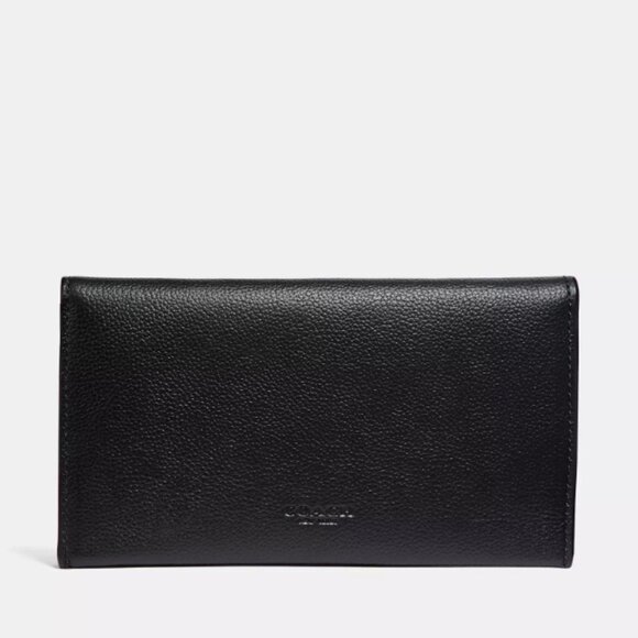 Coach Men Large Leather Phone Wallet Universal Phone Case Black F32624